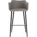 Griffin 38.75 inch November Grey / Bravo Cognac Barstool